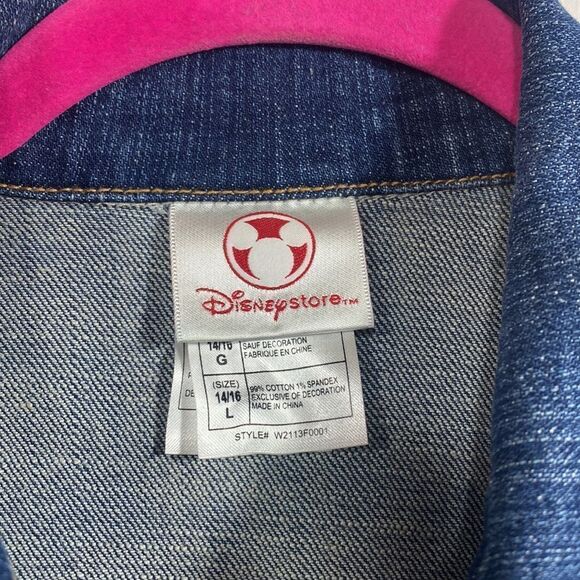 Disney Store Tinker Bell Denim Jacket Womens Size L Embroidered Fairycore Y2K - Picture 7 of 13